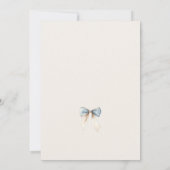 居心地の良い水の色テディベア冬のベビーシャワー 招待状 (裏面)