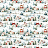 居心地の良い水色フェスティバルクリスマスビレッジブランケット フリースブランケット