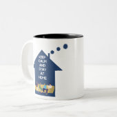 居心地の良い滞在保:静かで自宅でのコーヒーマグ ツートーンマグカップ (正面左)