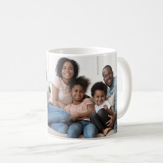 居心地の良い焦げたオレンジ色の名前の写真2枚 コーヒーマグカップ (正面右)