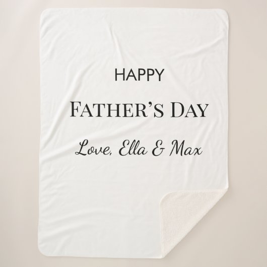 居心地の良い父の日の毛布 シェルパブランケット (正面)