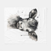 "居心地の良い牛"フリースブランケット-スタイルで寄り添う！ フリースブランケット (正面(横))