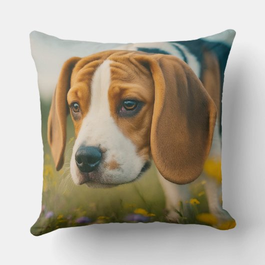 居心地の良い犬の顔枕 – 愛犬家に最適 クッション (裏面)