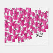 居心地の良い犬ピローケース フリースブランケット (正面(横))