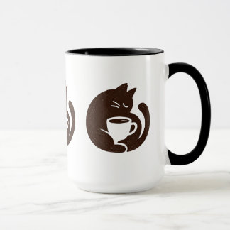 居心地の良い猫とコーヒーカップ マグカップ