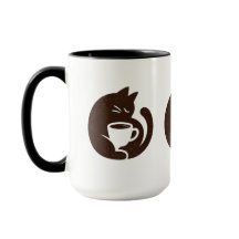 居心地の良い猫とコーヒーカップ
