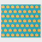 居心地の良い猫と眠る少女 ラッピングペーパー (フラット)