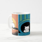 居心地の良い猫夢 コーヒーマグカップ (正面左)
