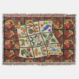 居心地の良い田舎の色でアミッシュなキルト愛好家の饗宴 スローブランケット