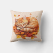 居心地の良い眠りジンジャーキャットソフト赤面枕 クッション (裏面)