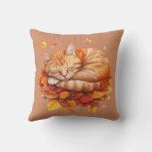 居心地の良い眠りジンジャーキャットテラコッタピロー クッション (裏面)