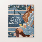 居心地の良い祝夜は毛布で編んだ ジグソーパズル (縦)