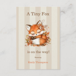 居心地の良い秋のキツネベビーシャワーコージーウッドランドパーティー エンクロージャーカード
