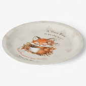 居心地の良い秋のキツネベビーシャワーコージーウッドランドパーティー ペーパープレート (アングル)