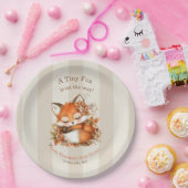 居心地の良い秋のキツネベビーシャワーコージーウッドランドパーティー ペーパープレート (パーティー)