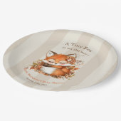 居心地の良い秋のキツネベビーシャワーコージーウッドランドパーティー ペーパープレート (アングル)