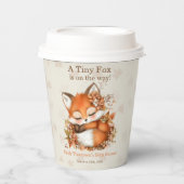 居心地の良い秋のキツネベビーシャワーコージーウッドランドパーティー 紙コップ (正面)