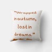 居心地の良い秋のキツネ装飾用クッション包まれた- 「秋、 クッション (裏面)