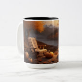 居心地の良い秋のキャンプファイア暖かいニットのセーター& ツートーンマグカップ (正面左)