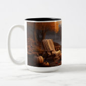 居心地の良い秋のキャンプファイア暖かいニットのセーター& ツートーンマグカップ (左)