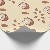 居心地の良い秋のシームレスヘッジホッグ包装紙 ラッピングペーパー (角)