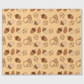 居心地の良い秋のシームレスヘーゼルナットラッピング紙 ラッピングペーパー (フラット)