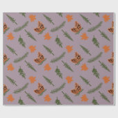 居心地の良い秋のシームレスメープルリーフラッピング紙 ラッピングペーパー (フラット)