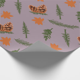 居心地の良い秋のシームレスメープルリーフラッピング紙 ラッピングペーパー