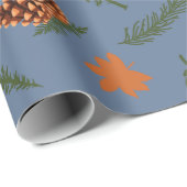 居心地の良い秋のシームレスラッピング紙とピネコン ラッピングペーパー (ロールコーナー)