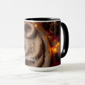 居心地の良い秋のセーター離れ、、ピネコーンカボチャ マグカップ (正面右)