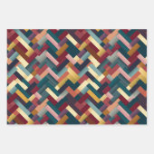 居心地の良い秋のトーン織りパターン ラッピングペーパーシート (正面)