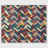 居心地の良い秋のトーン織りパターン ラッピングペーパー (フラット)