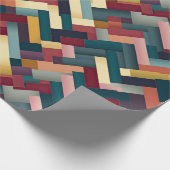 居心地の良い秋のトーン織りパターン ラッピングペーパー (角)