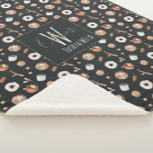 居心地の良い秋のハイゲパター図解入りの、写真付きのンモノグラム シェルパブランケット (3/4)