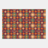 居心地の良い秋の包み紙 ラッピングペーパーシート (正面3)