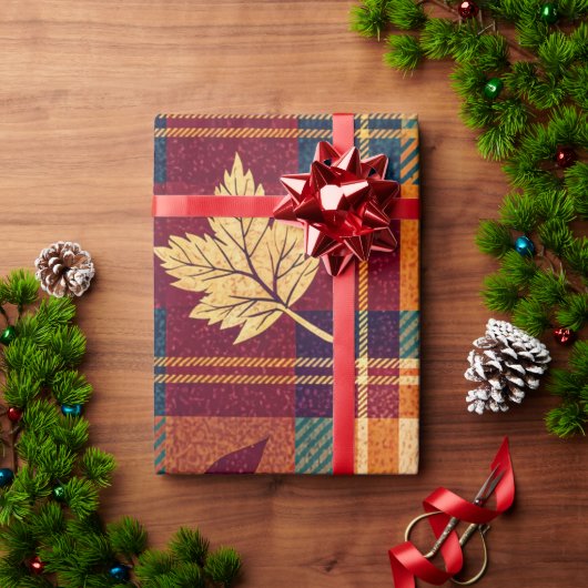 居心地の良い秋の包み紙 ラッピングペーパー (クリスマスギフト)