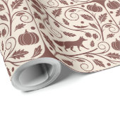 居心地の良い秋の包み紙 ラッピングペーパー (ロールコーナー)