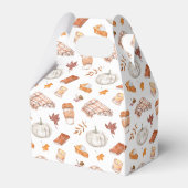 居心地の良い秋の必需品の水彩パターン フェイバーボックス (裏面サイド)