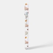 居心地の良い秋の必需品の水彩パターン iPhone 15ケース (左側面)