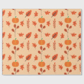 居心地の良い秋の日のシームレスラッピング紙 ラッピングペーパー (フラット)