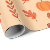 居心地の良い秋の日のシームレスラッピング紙 ラッピングペーパー (ロールコーナー)