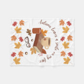 居心地の良い秋の毛布 フリースブランケット (正面(横))