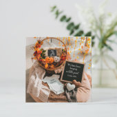 居心地の良い秋の秋妊娠告知デジタル 招待状 (スタンド正面)