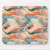 居心地の良い秋の色抽象芸術デジタルアート マウスパッド (正面)