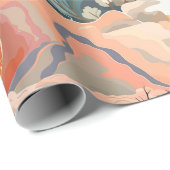 居心地の良い秋の色抽象芸術デジタルアート ラッピングペーパー (ロールコーナー)