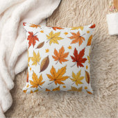 居心地の良い秋の葉柄枕 クッション (ブランケット)