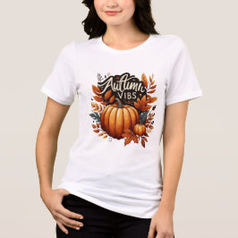 居心地の良い秋の雰囲気Tシャツ2025 - Pumpkin Spice Tee トライブレンドTシャツ
