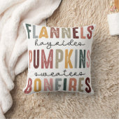 居心地の良い秋アクセント焚き火、パンプキンパッチ クッション (ブランケット)