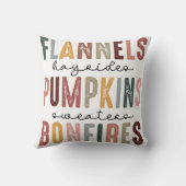 居心地の良い秋アクセント焚き火、パンプキンパッチ クッション (裏面)