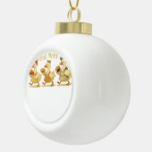 居心地の良い秋シーズングースゴブルワドルホンクかわいいコット セラミックボールオーナメント (右)